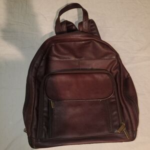 Leather Backpack Brown large
